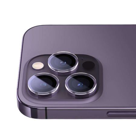 Camera tempered glass for iPhone 14 Pro / 14 Pro Max Baseus + mounting kit