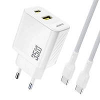 Ładowarka sieciowa Dudao A27 MaxC 35W + kabel USB-C - biała