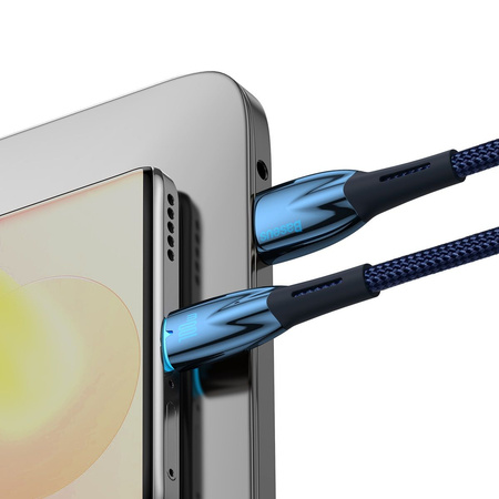 USB cable for USB-C Baseus Glimmer Series, 100W, 1m (Blue)