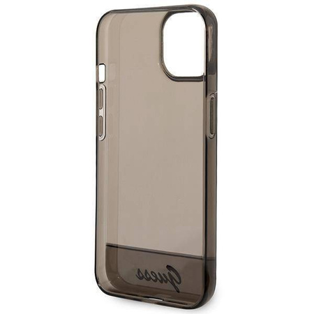 Oryginalne Etui IPHONE 14 PLUS Guess Hardcase Translucent czarne