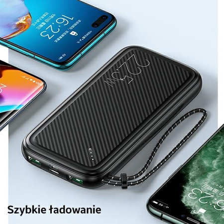 Power Bank 10000mAh PB56 22,5W 2xUSB QC3.0 + USB-C PD + Micro USB Bateria Zewnętrzna Fast Charge Usams US-CD151 biały