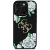 Guess Grained Roses Big 4G logo iPhone 16 Pro case - black