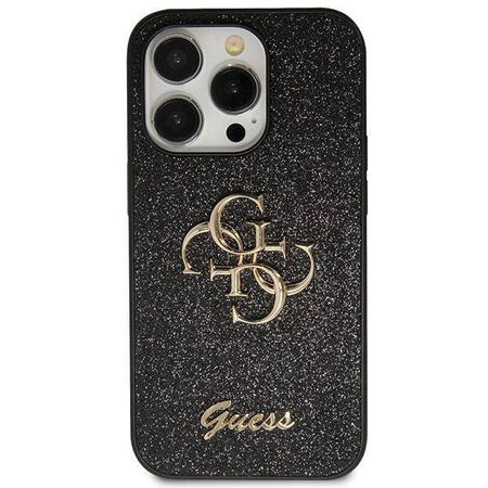 Original Handyhülle IPHONE 11 / XR Guess Hardcase Glitter Script Big 4G (GUHCN61HG4SGK) schwarz