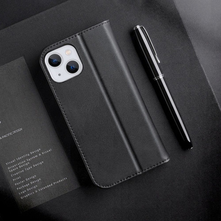 Etui portfel z blokadą RFID do iPhone 15 Plus Dux Ducis Hivo - czarne