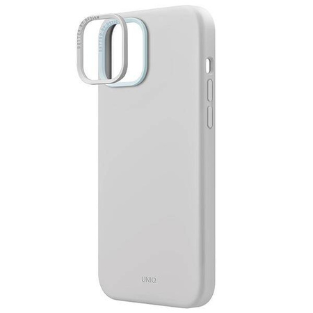 Etui UNIQ Lino Hue Magclick Charging do iPhone 15 - jasnoszare