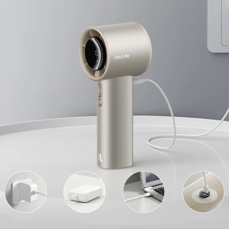 Mini wentylator Jisulife Handheld Fan Pro1 S FA53PRO przenośny wiatraczek USB - jasnobrązowy