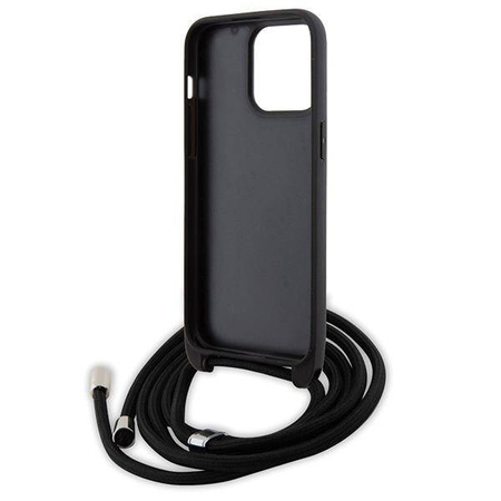 Etui Karl Lagerfeld Crossbody Saffiano Metal Pin Karl & Choupette na iPhone 15 Pro Max - czarne