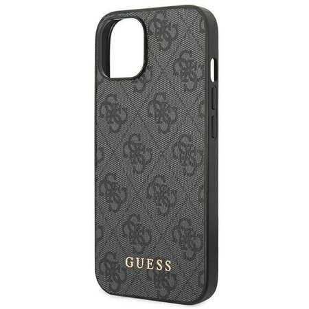 Guess GUHCP14SG4GFGR iPhone 14 6.1 &quot;gray / gray hard case 4G Metal Gold Logo