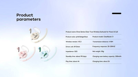 Słuchawki Bluetooth REMAX TWS C1 BT 5.3 ENC BLUE