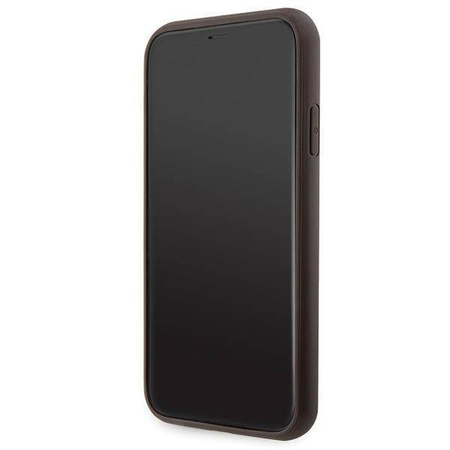 Original Case IPHONE 11 / XR Guess Hardcase Crossbody 4G Metal Logo (GUHCN61P4TDSCPW) brown