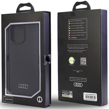 Audi Silikonhülle iPhone 14 Pro Max 6,7" schwarz/schwarz Hardcase AU-LSRIP14PM-Q3/D1-BK