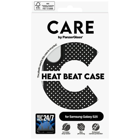 Etui CARE by PanzerGlass Feature Heat Beat do Samsung Galaxy S25 - czarny