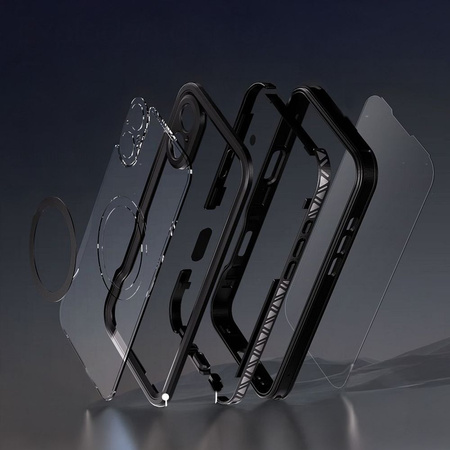 Futerał wodoodporny SHELLBOX GT kompatybilny z MagSafe do IPHONE 16 Plus czarny