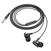 HOCO zestaw słuchawkowy / słuchawki dokanałowe jack 3,5mm z mikrofonem M112 czarne