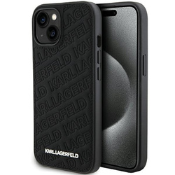 Karl Lagerfeld nakładka do iPhone 15 Plus 6,7&quot; KLHCP15MPQKPMK czarna HC QUILTED K PATTERN