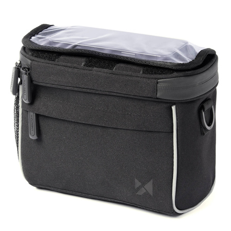 Wozinsky bicycle handlebar bag bike shoulder bag black (WBHBB-01)