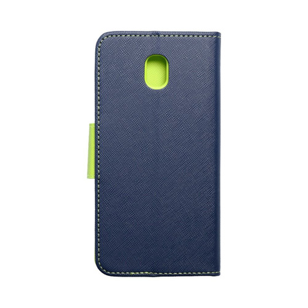 Kabura Fancy Book do  SAMSUNG Galaxy J5 2017 granatowy / limonka