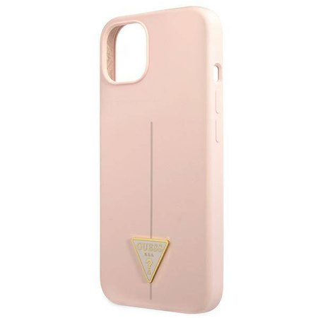 Guess GUHCP13MSLTGP iPhone 13 6.1 "rosa / rosa Hardcase Silikondreieck