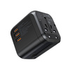 Choetech szybka uniwersalna ładowarka sieciowa podróżna GaN USB Typ C / 3 x USB-A 30W Power Delivery czarny (PD5008-BK)