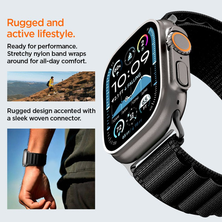 SPIGEN WBF1 BAND APPLE WATCH 6 / 7 / 8 / 9 / 10 / SE / ULTRA 1 / 2 (44 / 45 / 46 / 49 MM) BLACK