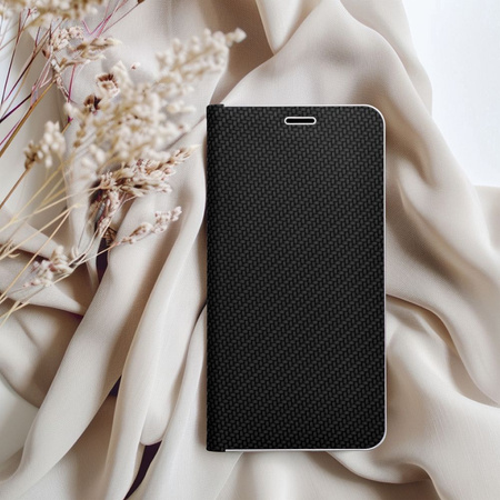 Kabura LUNA Book Carbon do IPHONE 15 Plus czarny