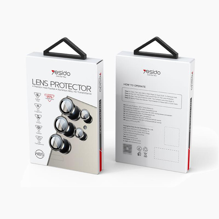 Yesido Lens Protector WB51 Samsung S24/ S24 Ultra, BLACK / CZARNY