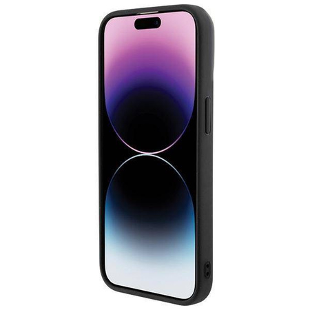 Guess Disco Metal Script Hülle für iPhone 15 Pro – Schwarz