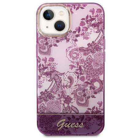 Guess Porcelain Collection - Etui iPhone 14 Plus (fuksja)