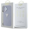 Case IPHONE 16 Guess Hot Stamp 4G Pattern Triangle Metal Logo purple