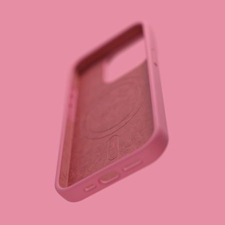 Nakładka Etteri Silicone Mag do iPhone 15 Pro 6,1" malinowa