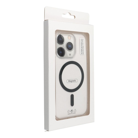 Drop Glue Colorful Ring Mag Cover kompatybilny z MagSafe pasuje do IPHONE 12 PRO MAX czarny