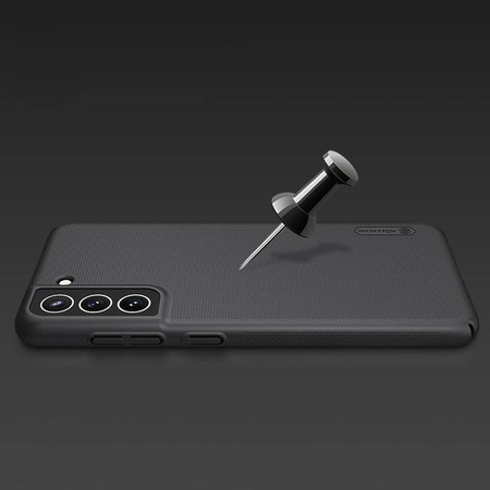 Nillkin Super Frosted Shield wzmocnione etui pokrowiec + podstawka Samsung Galaxy S21 FE czarny
