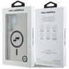 Etui Karl Lagerfeld Button Karl & Choupette Heads Printed Logo MagSafe Samsung Galaxy S25 Ultra czarny