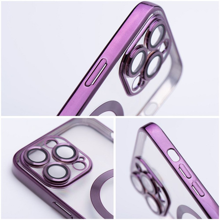 Futerał Electro Mag Cover kompatybilny z MagSafe do IPHONE 15 PRO fioletowy