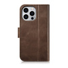 iCarer Oil Wax Wallet Case 2in1 iPhone 14 Pro Max Flip Leather Cover Anti-RFID Brown (WMI14220724-BN)