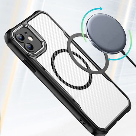 Nakładka Defender Carbon Mag do iPhone 12 6,1" czarna