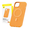 Schutzhülle APPLE IPHONE 15 Baseus Fauxther Series MagSafe orange