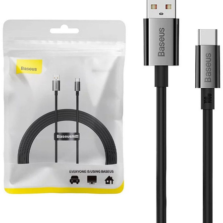 BASEUS kabel USB A do Typ C PD 100W 2m czarny P10320102114-02