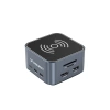 Hub USB-C 12 in 1 Wozinsky WHBC09Y8S multifunktional, mit kabelloser Ladefunktion, Aluminium, mit 15 cm Kabel - grau