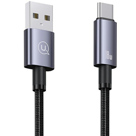 USAMS Kabel USB na USB-C 3A 1,2mFast Charging stalowy/tarnish SJ663USB01 (US-SJ663)