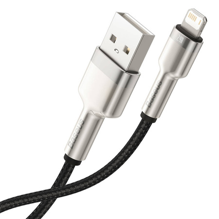 Baseus Cafule Series Metal Data Cable USB to IP 2.4A 0.25m Black