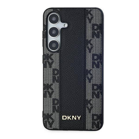 DKNY DKHMS24SPCPVSLK S24 S921 czarny/black hardcase Leather Checkered Mono Pattern MagSafe