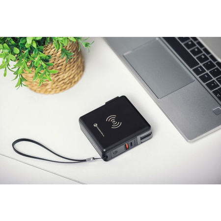Forcell Wielofunkcyjna Ładowarka 5w1 20W PD z kablem typ C/lightning, power bankiem 10000mAh i ład. bezprzew. 15W