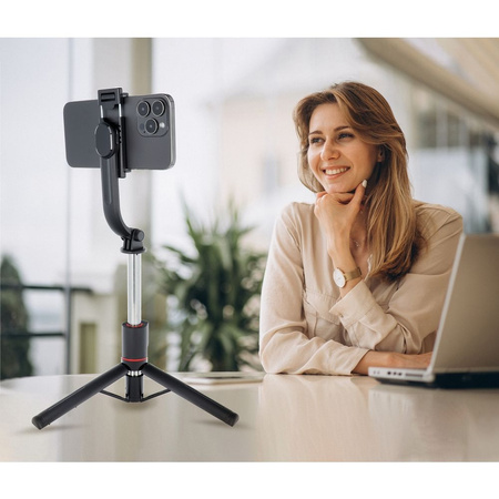 Zestaw / uchwyt selfie z pilotem na bluetooth tripod czarny SSTR-13