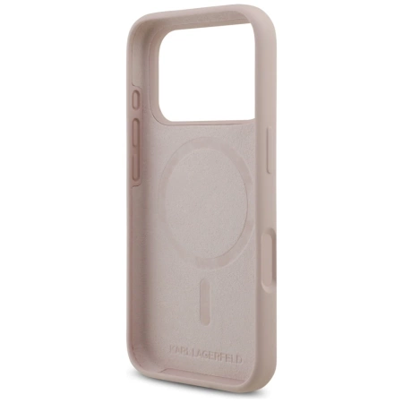 Karl Lagerfeld Silicone Karl&Choupette Ring MagSafe Case for iPhone 17 Pro - Pink