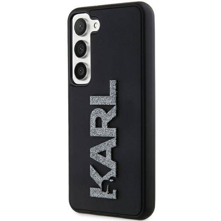 Karl Lagerfeld 3D Rubber Glitter Logo case for Samsung Galaxy S23+ - black