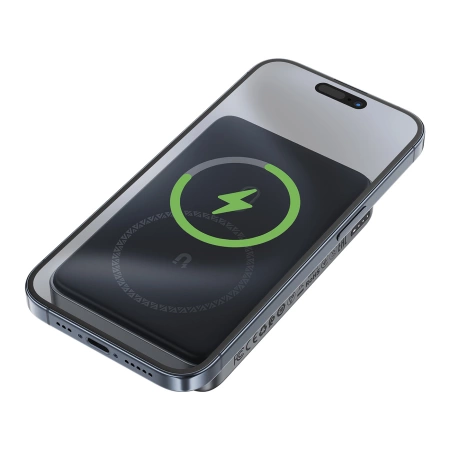 Powerbank Acefast M10 Magnetic 2x USB-C PD 30W with 15W Inductive Charging and USB-C Cable - Black