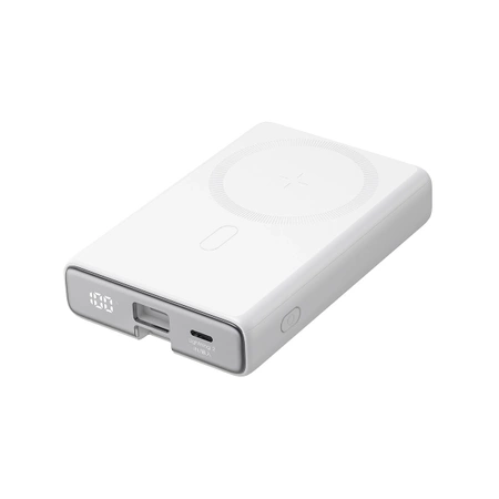 Powerbank Joyroom JR-PBM01 magnetic 10000mAh 20W with stand + Lightning cable - USB-C - white
