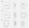 Sonoff T0EU2C-TX two-channel touch Wi-Fi wireless wall smart switches weiß (IM190314010)
