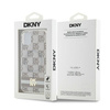 DKNY DKHMN61HCPTSE iPhone 11 / Xr 6.1" beżowy/beige hardcase IML Checkered Mono Pattern & Printed Stripes MagSafe